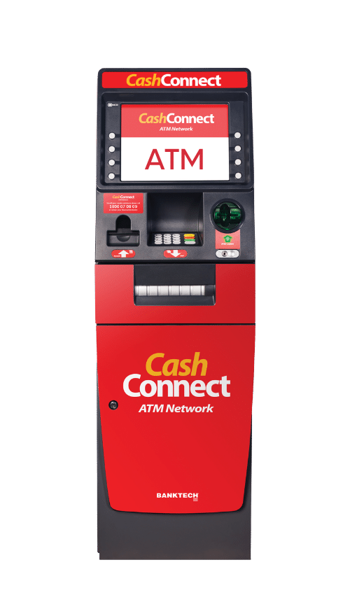 CashConnce ATM machine red