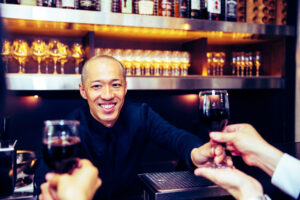 Patrons being served at an Australian hospitality venue
